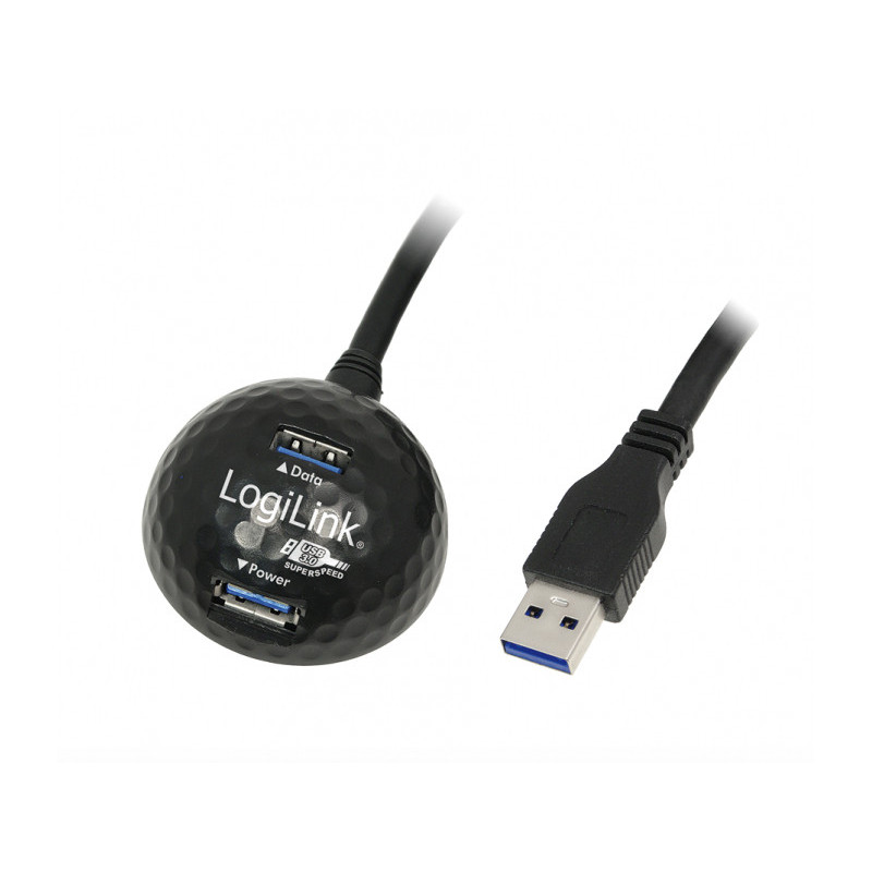 LogiLink USB 3.0 Cable USB-A/M to 2x USB-A/F Docking Ball 1.5m CU0035 LogiLink USB 3.0 Cable USB-A/M to 2x USB-A/F Docking Ball 1.5m CU0035