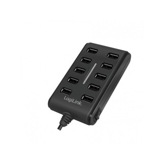 LogiLink USB 2.0 Hub 10-Port with ON/OFF Switch Black UA0125