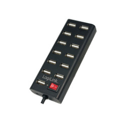 LogiLink USB 2.0 Hub 13-Port with ON/OFF Switch Black UA0126