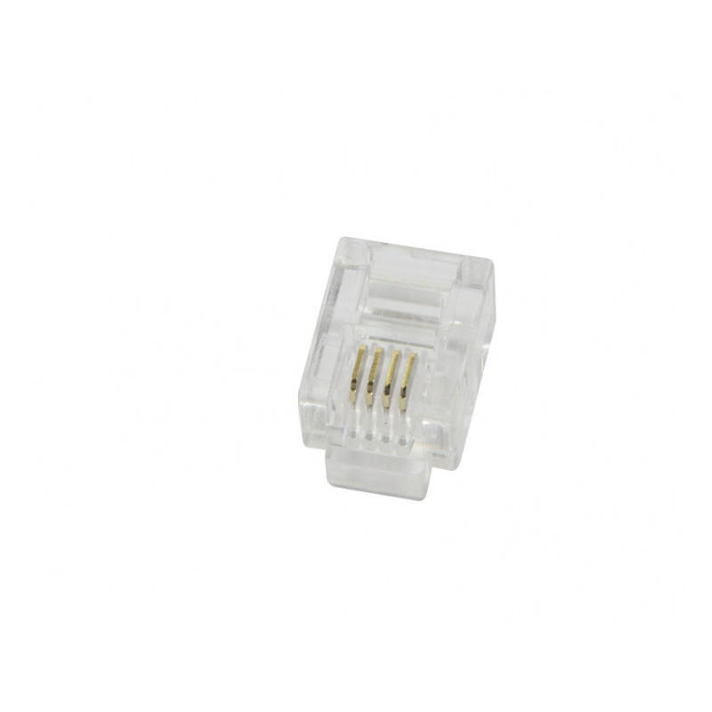 LogiLink RJ10 modular plug 4P4C Unshielded 100 pieces MP0017
