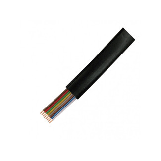 LogiLink Telephone Cable flat 8-core 100m Black CM08