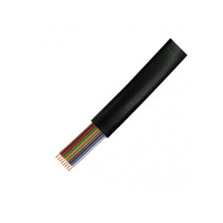 LogiLink Telephone Cable flat 8-core 100m Black CM08