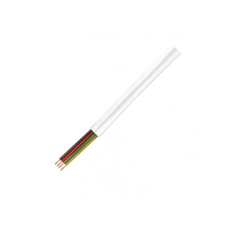LogiLink Telephone Cable flat 4-core CCA 100m White CM04W