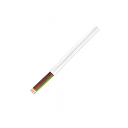 LogiLink Telephone Cable flat 4-core CCA 100m White CM04W