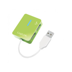 LogiLink USB 2.0 Hub 4-Port Smile Green UA0138