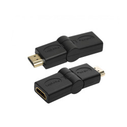 LogiLink HDMI Adapter A/M to A/F 180° for bending 4K/30 Hz Black AH0011