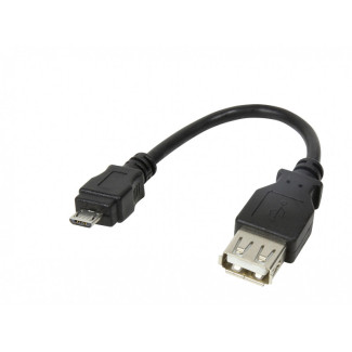 LogiLink USB 2.0 adapter Micro-USB/M to USB-A/F 0.1m Black AU0030