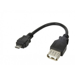 LogiLink USB 2.0 adapter Micro-USB/M to USB-A/F 0.1m Black AU0030