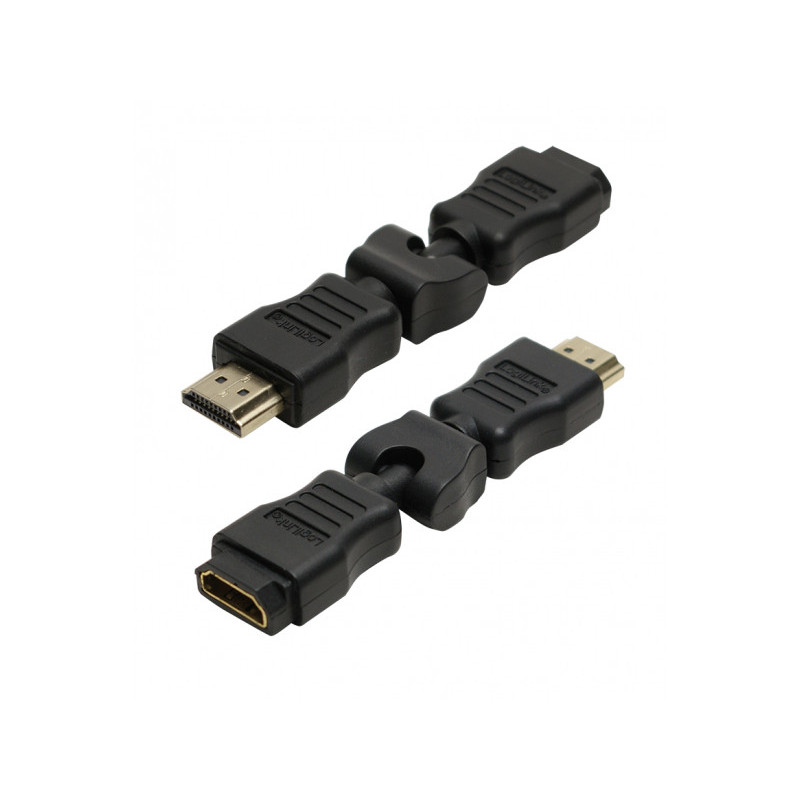 LogiLink HDMI Adapter A/M to A/F 270° rotatable 4K/30 Hz Black AH0012