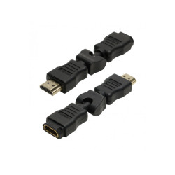 LogiLink HDMI Adapter A/M to A/F 270° rotatable 4K/30 Hz Black AH0012