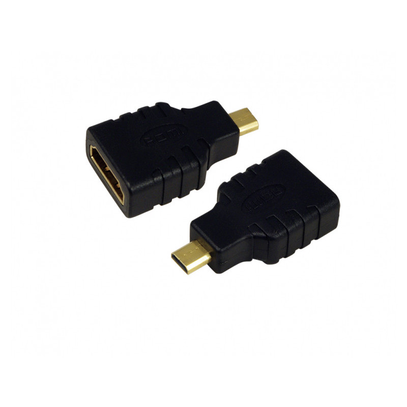LogiLink HDMI Adapter Micro-D/M to A/F 4K/30 Hz Black AH0010 LogiLink HDMI Adapter Micro-D/M to A/F 4K/30 Hz Black AH0010