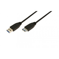 LogiLink USB 3.0 Cable USB-A/M to USB-A/F 1m Black CU0041