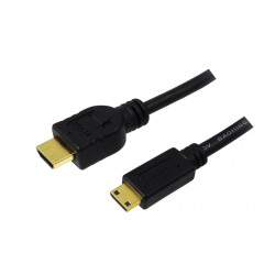 LogiLink HDMI Cable Mini-C/M to A/M 4K/30 Hz 2m Black CH0023