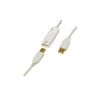 LogiLink USB 2.0 Cable USB-A/M to USB-A/F Amplifier White 12m UA0092