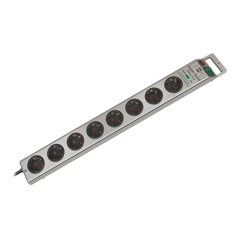 Brennenstuhl Super-Solid Surge Protection 4.500A - 8 AC outlets (Silver)
