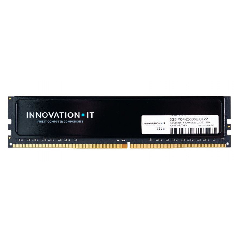 Innovation IT 3200 8 Go CL22 1.2V avec dissipateur thermique (CL22-22-22) Innovation IT 3200 8 Go CL22 1.2V avec dissipateur thermique (CL22-22-22)