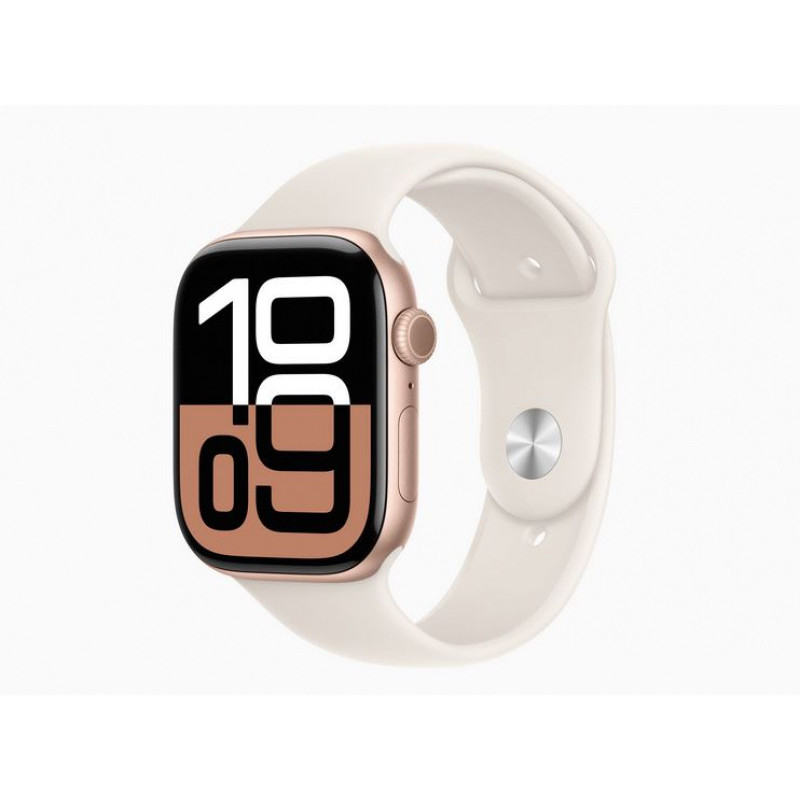 Apple Watch S10 alu rose gold 46 mm GPS sports starlight (MWWU3QF/A)