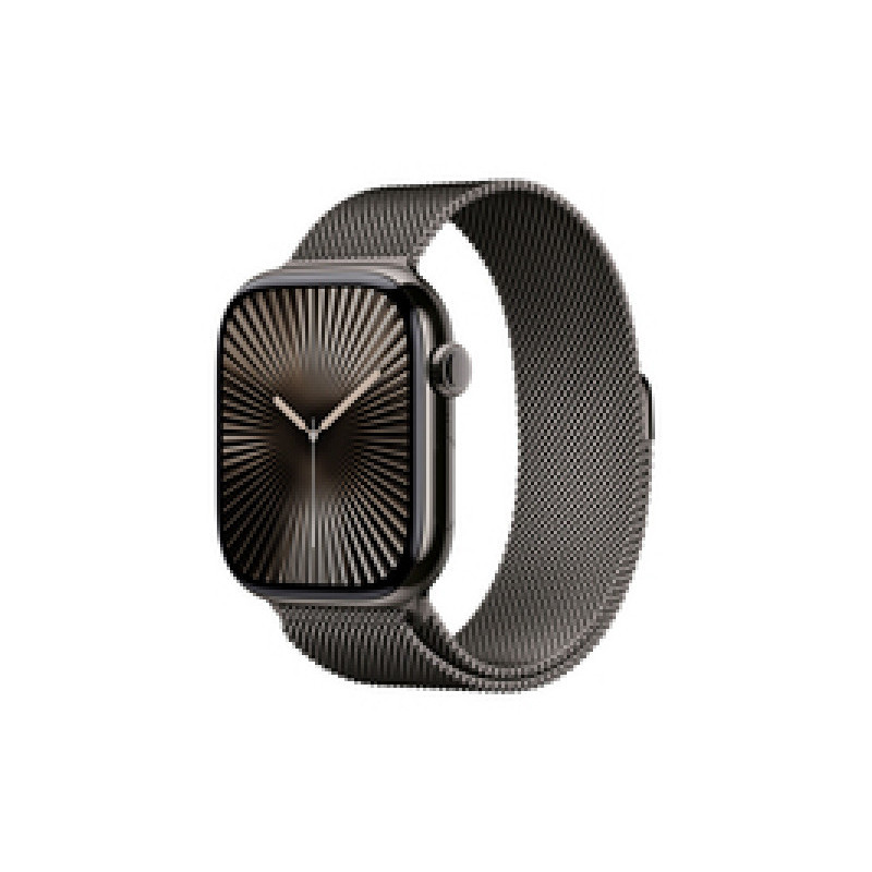 Apple Watch Série 10 Titane Ardoise 46mm GPS + cell Milanaise (MC7R4QF/A)