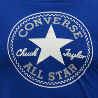 Kurzarm-T-Shirt für Kinder Converse Core Chuck Taylor Patch Blau