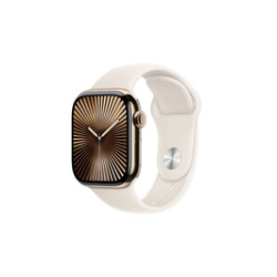 Apple Watch S10 Titane doré 42mm GPS+Cellulaire Sport Starlight (MX063QF/A)