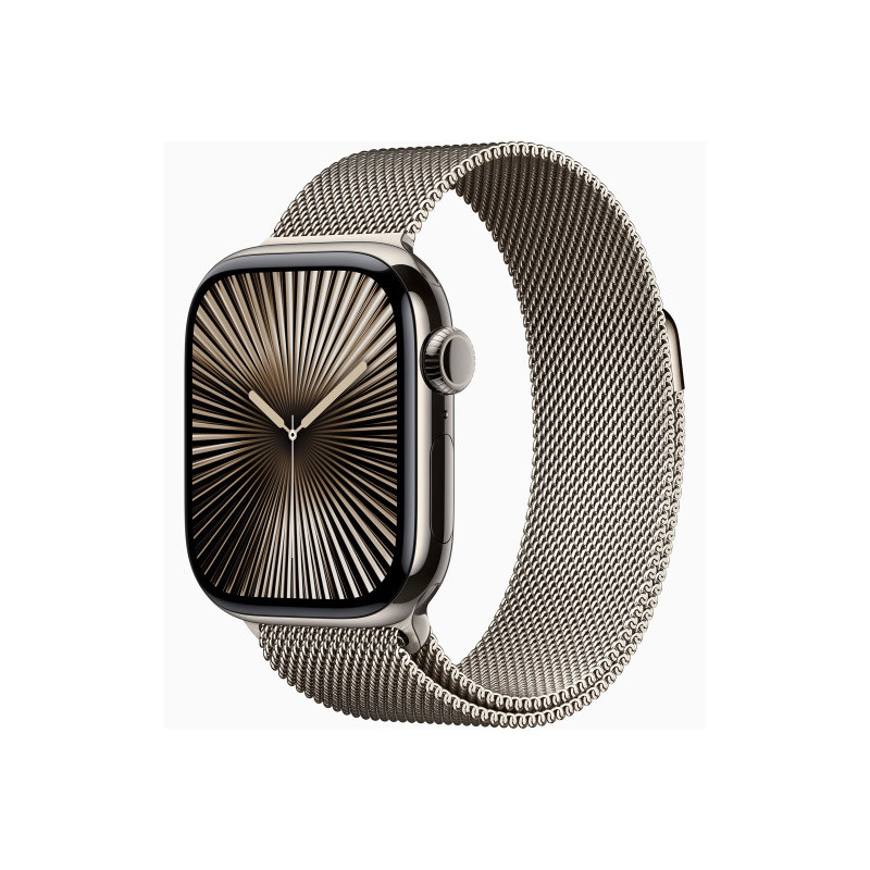 Apple Watch S10 Titane Naturel 42mm GPS+Cell Bracelet Milanais (MWXF3QF/A)