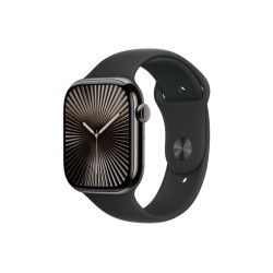 Apple Watch S10 Titane Ardoise 46mm GPS+Cellulaire Sport Noir (MWYE3QF/A)