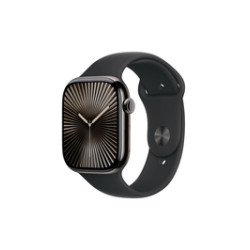 Apple Watch S10 Titane Ardoise 46mm GPS+Cellulaire Sport Noir (MWYD3QF/A)