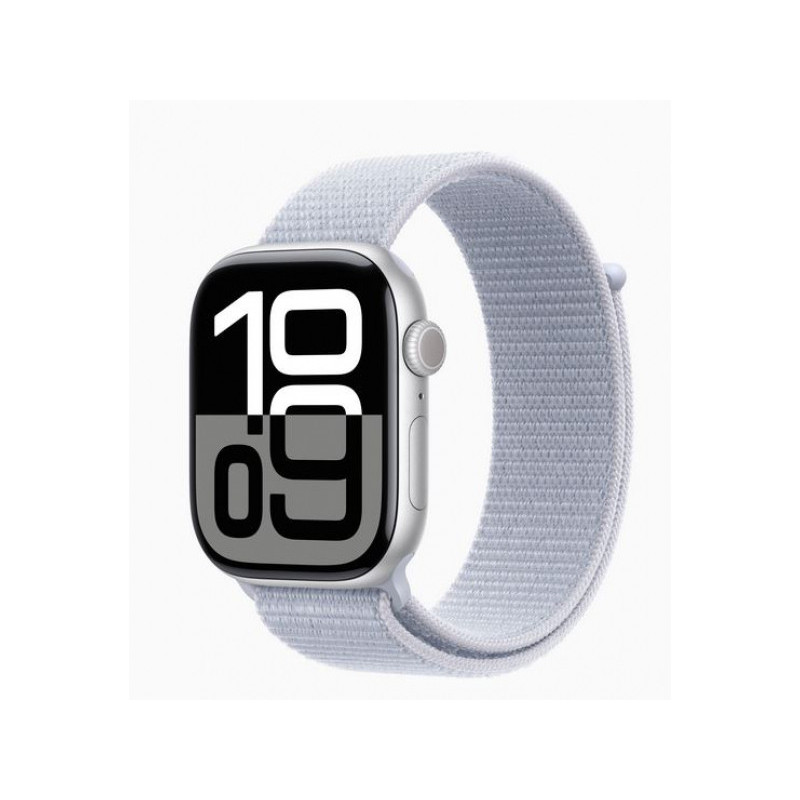 Apple Watch S10 Alu Argent 46mm GPS+Cellulaire Sport Bleu Nuage (MWY23QF/A) Apple Watch S10 Alu Argent 46mm GPS+Cellulaire Sport Bleu Nuage (MWY23QF/A)