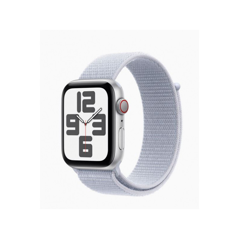 Apple Watch SE Argent 44mm GPS+Cellulaire Sport Bleu Nuage (MXGR3QF/A)
