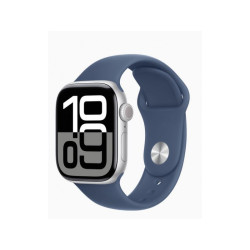 Apple Watch S10 Alu Argent 42 mm GPS + Cellulaire Sports Denim (MWX43QF/A)