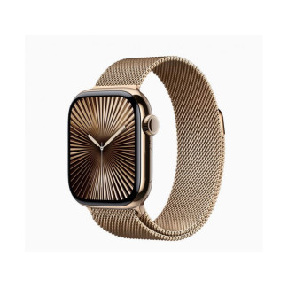 Apple Watch S10 GPS + Cell 42mm Titan Or Bracelet Milanais Doré (MX083QF/A)
