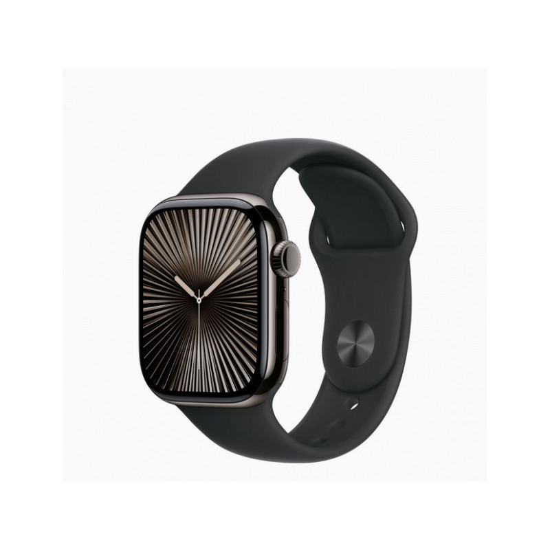 Apple Watch S10 Titan Ardoise 42mm GPS+Cellulaire Sport Noir (MWXG3QF/A).