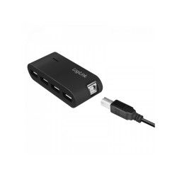 LogiLink HUB USB 2.0 4 ports avec adaptateur secteur UA0085 - Noir