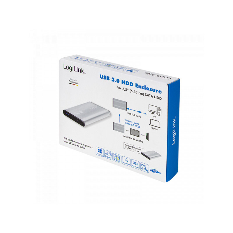 LogiLink Boitier disque dur 2.5. SATA. USB 3.0. Alu. argenté UA0106A LogiLink Boitier disque dur 2.5. SATA. USB 3.0. Alu. argenté UA0106A