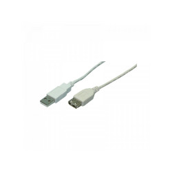 LogiLink USB 2.0 cable USB-A/M to USB-A/F gray 5m CU0012