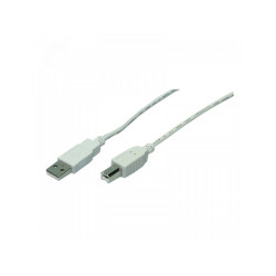 LogiLink cable USB 2.0 connection A->B 2x gray plugs 5 m CU0009