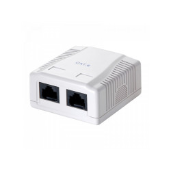 LOGILINK Cat.6 junction box 2x RJ45 UTP. pure white NP0072