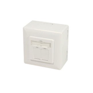 LogiLink Cat.6A universal connection box UP+AP 2x RJ45 STP. white NP0124