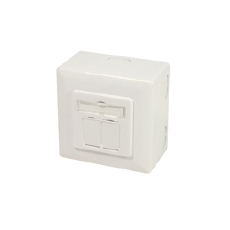 LogiLink Cat.6A universal connection box UP+AP 2x RJ45 STP. white NP0124 LogiLink Cat.6A universal connection box UP+AP 2x RJ45 STP. white NP0124