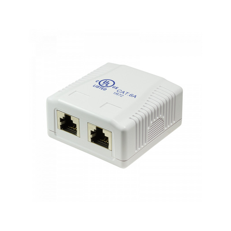 LOGILINK socket Cat.6A connection box surface box 2x RJ45 STP NP0074