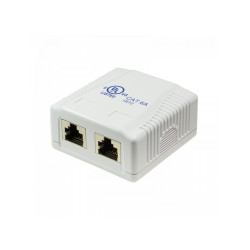 LOGILINK socket Cat.6A connection box surface box 2x RJ45 STP NP0074