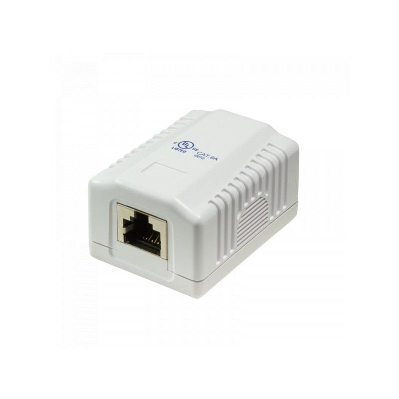 LOGILINK socket Cat.6A connection socket surface box 1x RJ45 STP NP0073