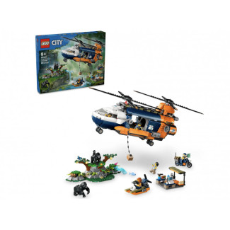 LEGO City - L?hélicoptère de l?explorateur au camp de base (60437)