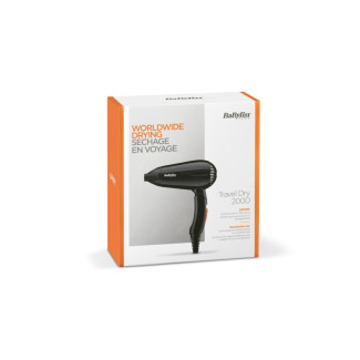 BaByliss Travel Dry 2000 Hairdryer Black 5344E