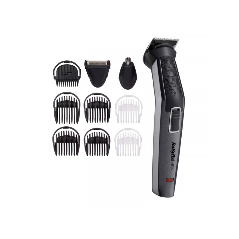 BaByliss 10-in-1 Carbon Titanium Multigrooming Set Black/Silver MT727E