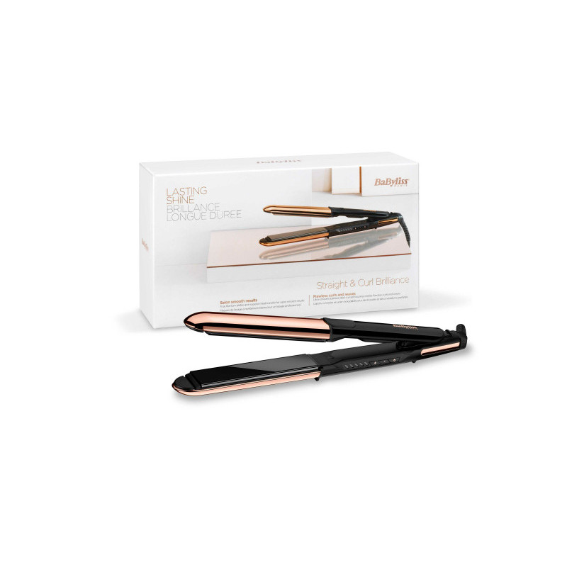 BaByliss Straight & Curl Brilliance Straightner Black/Rose ST482E