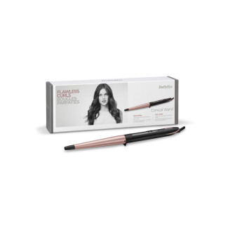 BaByliss Conical Wand Curling Wand Black/Pink C454E