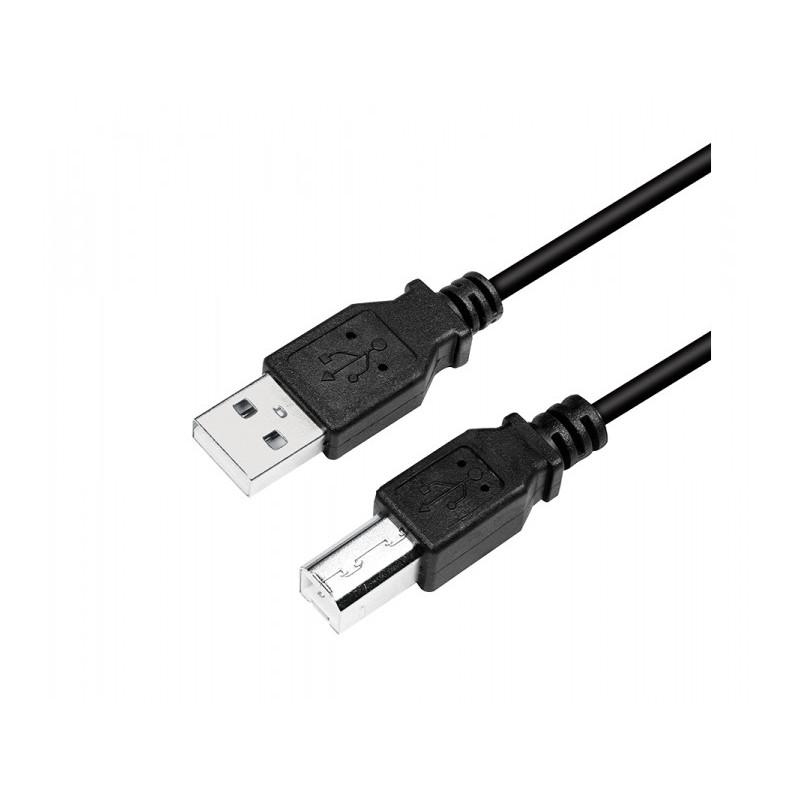 LogiLink USB 2.0 Cable USB-A/M to USB-B/M 3m Black CU0008B LogiLink USB 2.0 Cable USB-A/M to USB-B/M 3m Black CU0008B