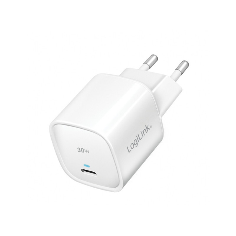 LogiLink USB-Steckdosenadapter GaN 1x USB-C (PD) 30 W White PA0279