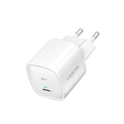 LogiLink USB-Steckdosenadapter GaN 1x USB-C (PD) 30 W White PA0279